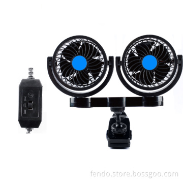 4 Inch Universal BLDC Motor Dual Head Vehicle Cooling Fan for 12V/24V